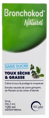 Bronchokod Naturel Sirop Toux Sèche et Grasse Bio 120 ML