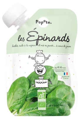 Popote Gourde Les Épinards Bio Dès 4/6 Mois 120 g