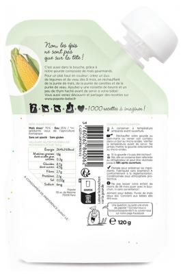 Popote Gourde Le Maïs Bio Dès 4/6 Mois 120 g