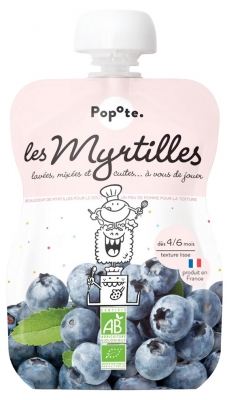 Popote Gourde Les Myrtilles Bio Dès 4/6 Mois 120 g