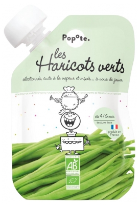 Popote Gourde Les Haricots Verts Bio Dès 4/6 Mois 120 g