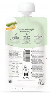 Popote Gourde Le Petit Plat de Courgette Poulet et Parmesan Bio Dès 6 Mois 100 g