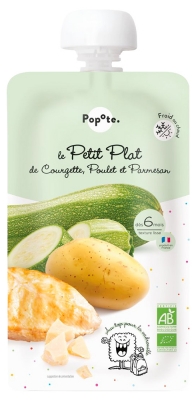 Popote Gourde Le Petit Plat de Courgette Poulet et Parmesan Bio Dès 6 Mois 100 g