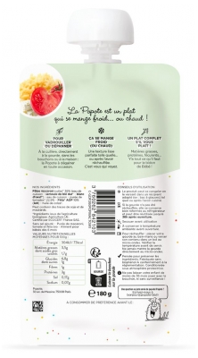 Popote Gourde Le Petit Plat de Macaroni Tomate et Fêta Bio Dès 6 Mois 100 g