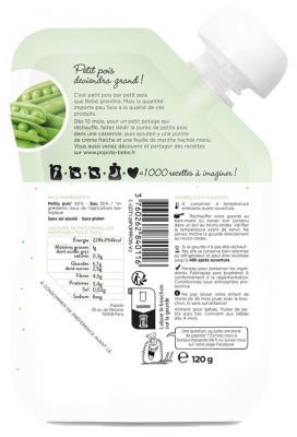Popote Gourde Les Petits Pois Bio Dès 4/6 Mois 120 g