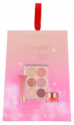 Profusion Cosmetics Pamper Chic Coffret Trio pour Lèvres et Yeux