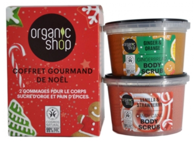Organic Shop Coffret Gourmand de Noël 2 Gommages Corps