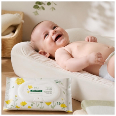 Klorane 25 Lingettes à L'Eau Bébé