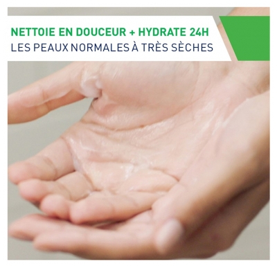 CeraVe Crème Hydratante Visage - Peaux Normales à Sèches 52 ml + Crème Lavante Hydratante - Peaux Sèches à Très Sèches 88 ml + Chaussettes Offertes