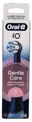 Oral-B IO Gentle Care Brossettes de Rechange x 3 - Couleur : Noir