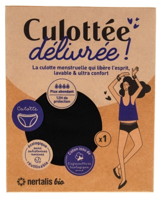 Nertalis Bio Culotte Menstruelle Noire Flux Abondant 1 Culotte