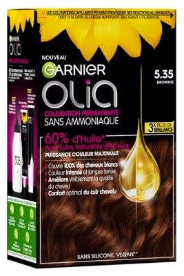 Garnier Olia Coloration Permanente Sans Ammoniaque Sans Silicone 120 g - Coloration : 5.35 Brownie