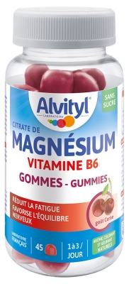 Alvityl Magnésium Gummies - Vitamine B6 - Dès 12 Ans - Goût Cerise