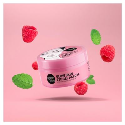 Organic Shop Patchs Antioxydant Yeux Hydrogel Thé Glacé et Framboise 60 Unités