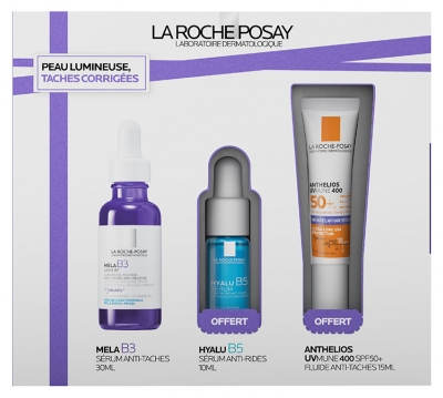 La Roche-Posay Mela B3 Sérum Concentré Intensif Anti-Taches Anti-Récidive 10% Niacinamide 30 ml + Routine Peau Lumineuse Offerte
