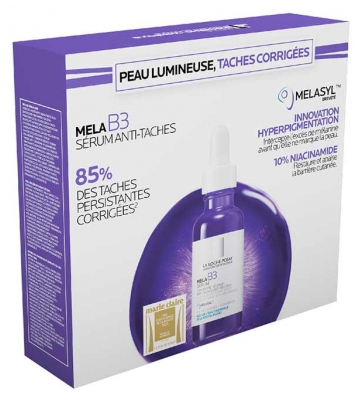 La Roche-Posay Mela B3 Sérum Concentré Intensif Anti-Taches Anti-Récidive 10% Niacinamide 30 ml + Routine Peau Lumineuse Offerte