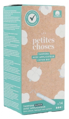 Les Petites Choses Tampon Avec Applicateur Coton Bio Flux Super 14 Tampons