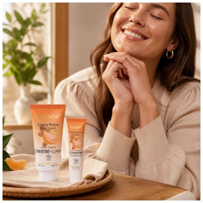 Florame Le Duo Parfumé Clémentine Baume Lèvres Bio 15 ML et Crème Mains Bio 30 ML