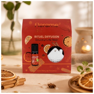 Florame Coffret Huile Essentielle Cannelle Orange Bio 10 ML et sa Décoration à Parfumer
