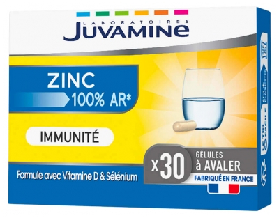 Juvamine Zinc 100% AR Immunité 30 Gélules