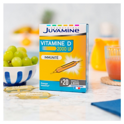 Juvamine Vitamine D 2000 UI 20 Ampoules de 10 ml