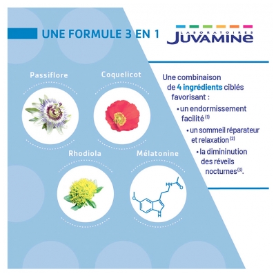Juvamine Sommeil 3 en 1 30 Comprimés à Sucer