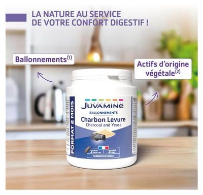 Juvamine Charbon Levure 120 Unités