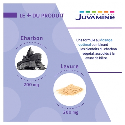 Juvamine Charbon Levure 120 Unités