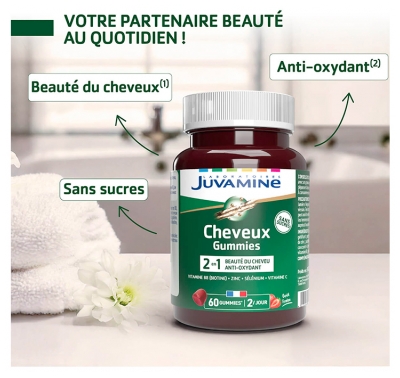 Juvamine Cheveux 2en1 60 Unités