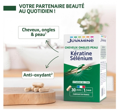 Juvamine Kératine Sélénium 30 Unités