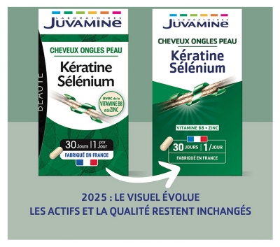 Juvamine Kératine Sélénium 30 Unités