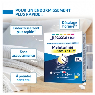Juvamine Mélatonine Flash 1,9 mg 60 Unités