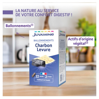 Juvamine Charbon Levure 45 Unités