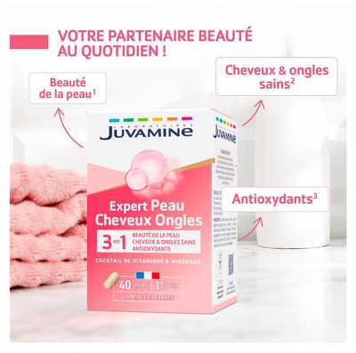 Juvamine Peau Cheveux Ongles Force + Beauté 40 Gélules