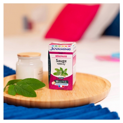 Juvamine Sauge 1000 mg Bouffées de Chaleur 30 Comprimés