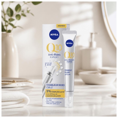 Nivea Q10 Sérum Visage 2en1 Combleur de Rides Ciblé 15 ml