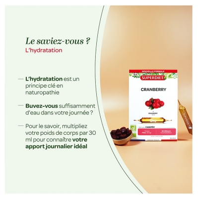 Superdiet Cranberry Bio 20 Unités