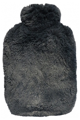 Soframar Fashy Bouillotte Fourrure Eau Déhoussable 2 L - Couleur : Noir