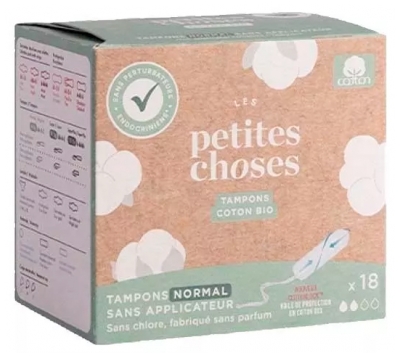 Les Petites Choses Tampon Coton Bio Flux Normal 18 Tampons