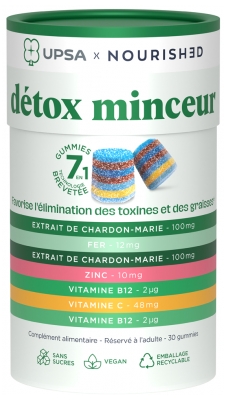 UPSA X Nourished Gummies 7 en 1 Détox Minceur