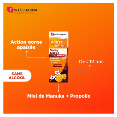 Forté Pharma Spray Gorge au Miel de Manuka & Propolis 15 ml