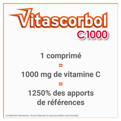 Vitascorbol C1000 15 Comprimés - Goût : Orange/Ananas