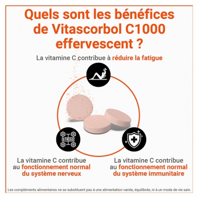 Vitascorbol C1000 15 Comprimés - Goût : Orange/Ananas