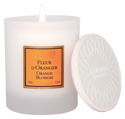 Collines de Provence Bougie Parfumée Bergamote Fraîche 180 Grammes - Senteur : Fleur d'Oranger
