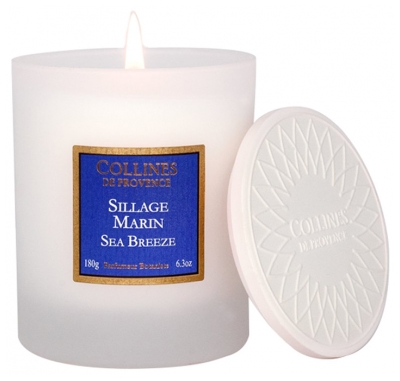 Collines de Provence Bougie Parfumée Bergamote Fraîche 180 Grammes - Senteur : Sillage Marin