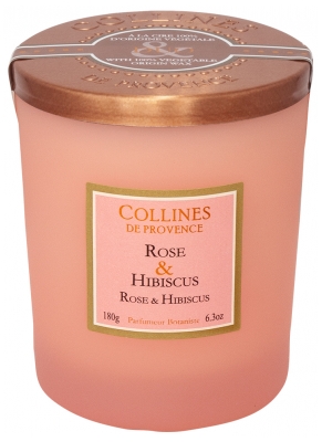 Collines de Provence Bougie Duo 180 Grammes - Senteur : Rose & Hibiscus