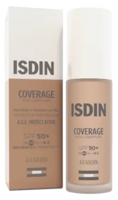 Isdin Coverage Haute Couvrance Fond de Teint SPF50+ 30 ml - Teinte : 4.0 Golden