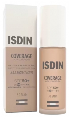 Isdin Coverage Haute Couvrance Fond de Teint SPF50+ 30 ml - Teinte : 3.0 Sand