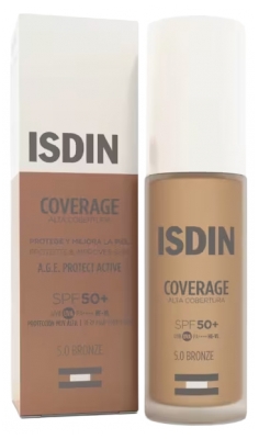 Isdin Coverage Haute Couvrance Fond de Teint SPF50+ 30 ml - Teinte : 5.0 Bronze
