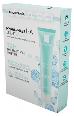 La Roche-Posay Hydraphase HA Légère Crème Hydratante à l'Acide Hyaluronique 40 ml + Eau Micellaire Ultra Peaux Sensibles 50 ml Offert